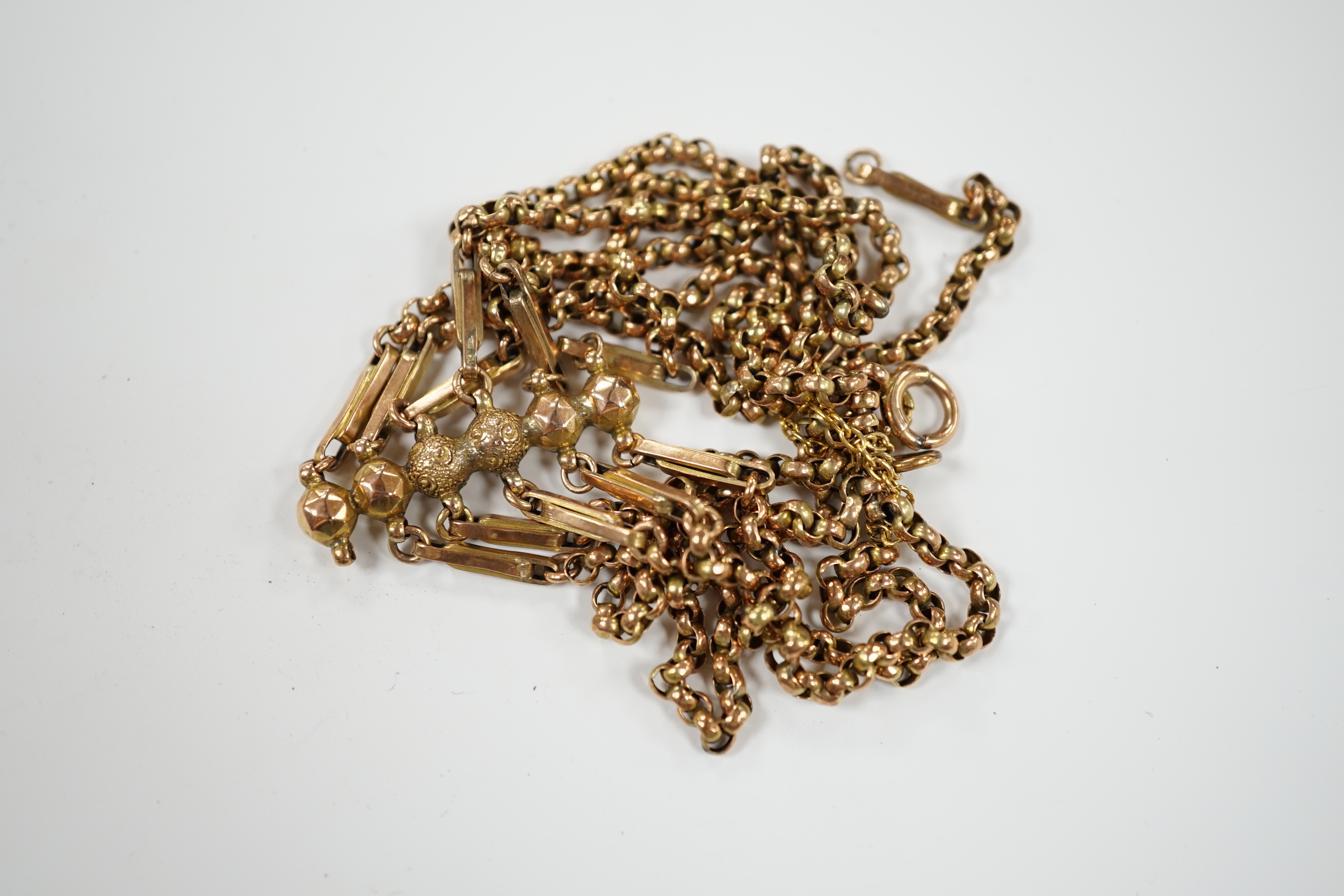 A 9ct? multi strand bracelet (adapted and a.f.)